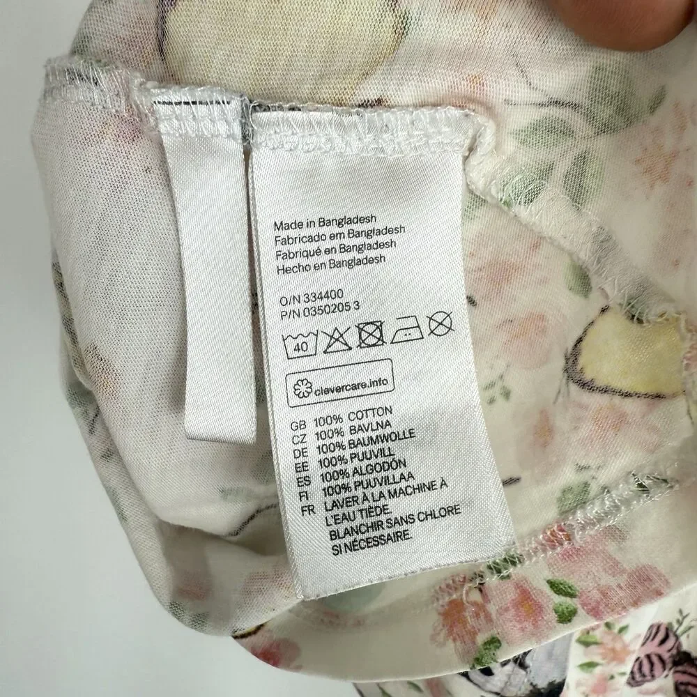 H&M Girls Sun Dress Size 6-8 Years Butterfly And Flowers